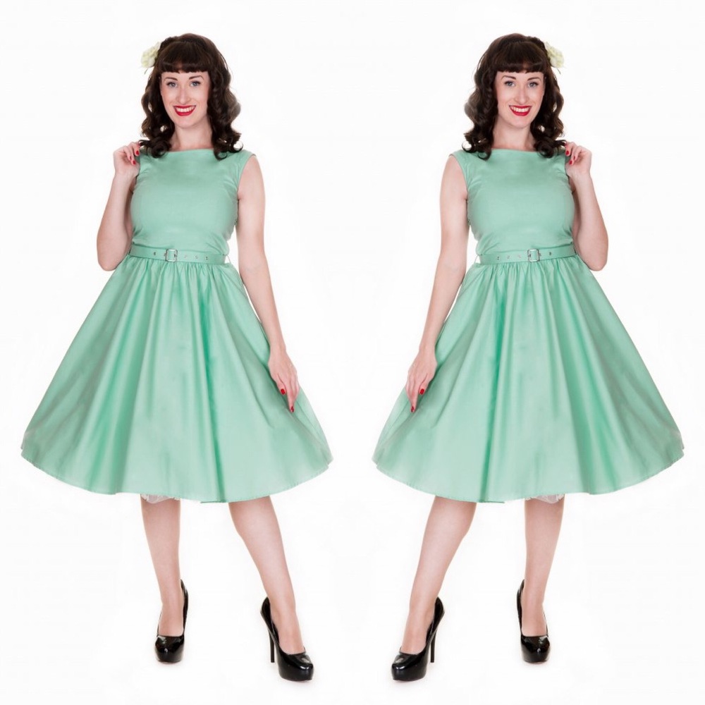 Lindy Bop Audrey Dress in Aqua
